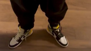 Quick cock jerk to intense cumshot all over mirror