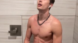 Came in the gym shower and almost got caught