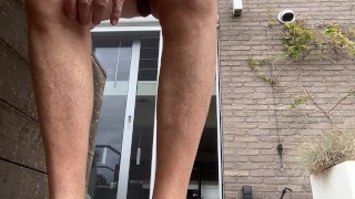 Naked walking in public part of the building I live