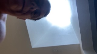 Naked walking in public part of the building I live