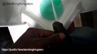 Jamaican uncut dick piss in urinal
