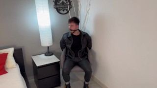 Leather bound & pantsed to reveal secret weapon