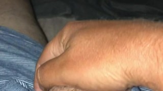 Quickie before bed, precum and a nice load