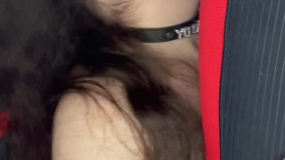 Chubby Submissive Slut Deepthroating Cock, CUM DEEP IN MY THROAT