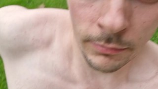 Faggot goes for a walk