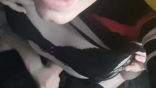 A trans girl sucks off another trans girl