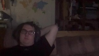 Stroking my cock until I cum, made a mess on myself