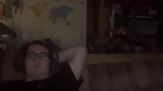 Stroking my cock until I cum, made a mess on myself