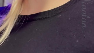 STRANGER CHALLENGE - I ask a stranger to fuck me in the stockroom of a pizzeria