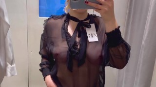 Transparent Blouse Try On Haul See Through Black Blouse