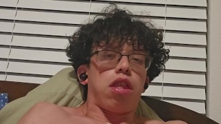 Blowing a load before going to Bed (Huge Cumshot!)