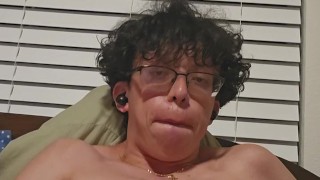 Blowing a load before going to Bed (Huge Cumshot!)