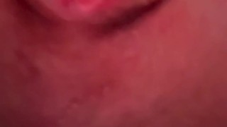 Close up wet pussy cum push out