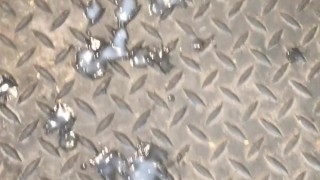 Taking Care Of My Morning Wood Later That Morning In The Garage