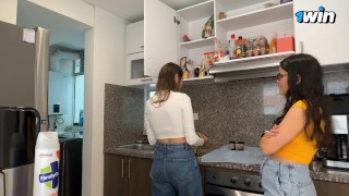 My lesbian neighbor is a teacher and she is going to help me solve my homework