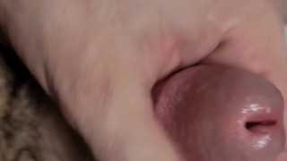 Rubbing Chubby Dick Slowly For Big Cumshot