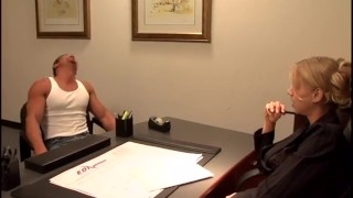 Hot blonde pussy fucked hard in porn flick filming
