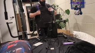 White Kiwi Bear Finally Sets Up His Fuck Machine and Cums Into a Cyborg Pussy. Short Version