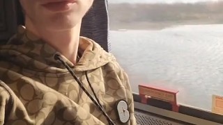 Busting a nut 💦 real quick on the train to Gag City 🚆