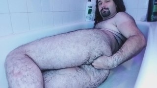 Relaxing Playful Anal Self Fisting In Bathtub: Cute Hairy Man Enjoys Fisting His Ass Every Day