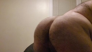Fat hairy bear ass