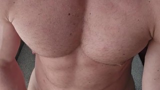 Tall muscular hung Dom humps his fleshlight