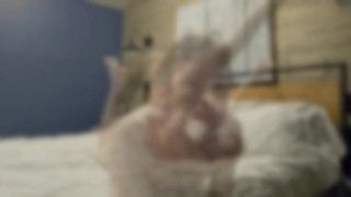 ginger twink fills and covers his own face with cum