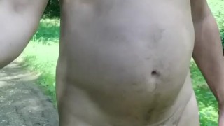 walking nude outdoor pissing while walking