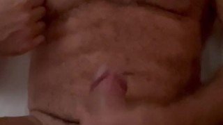 Thick hairy daddy jerking off
