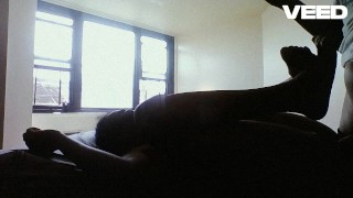 PEEPING TOM AT THE WINDOW WHILE COLLEGE GIRL TAKES BBC