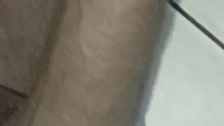 Sitting on the floor and using hands