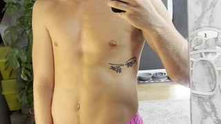 Sexy Twink Shows Off Big Dick