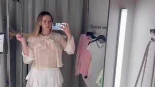 transparent tops try on haul at the mall see through clothes