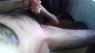 Milking my hairy lumberjack dick till its last drop of cum [My view]