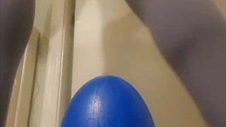 Extreme massive 4" plug always makes my virgin asshole gape huge