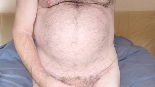 Old man stroking