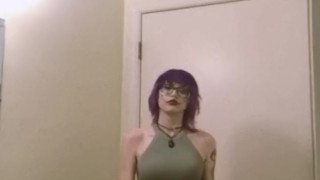 stripping + slo mo shaking my butt + slo mo bouncing my tits