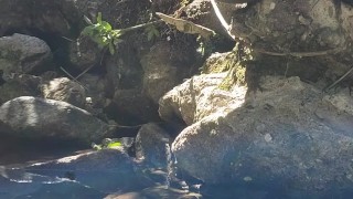 7 Handsfree ejaculations on the creek - 2 angles - Handsfree orgasam ( its so easy if you know how )