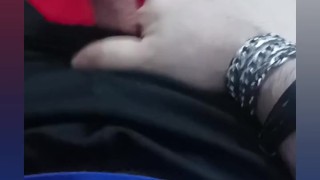 horny I masturbate on the bed and fuck my hand