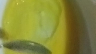 Cock cum with eggs