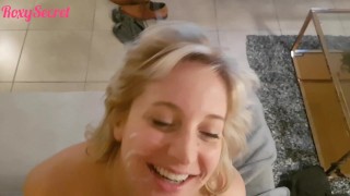 Real amateur cumslut facial : first big load POV.