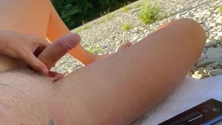 Naked on the river showing off. X : itsthe_zaddy