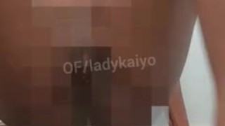 Touch myself in washroom while playing with big clit