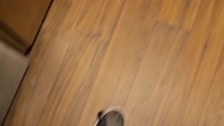 Messy piss into the kitchen sink