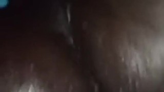 Toying my Black oiled ass view from below