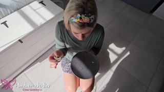 Amber Eats A Big Juicy Load Off A Creamy Doughnut