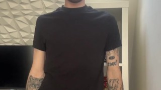 British Twink swings huge cock