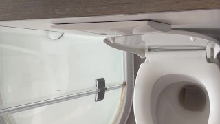 Taking a piss, in the Hotel bathroom in Barcelona - Luce Avery