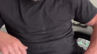 Huge thick cock cumming. Solo male masturbation.