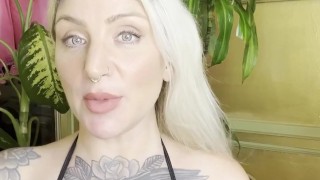 How long can you last? Hot Blonde Milf w Big Tits Wants You to Jerk Off While She Smokes In A Bikini